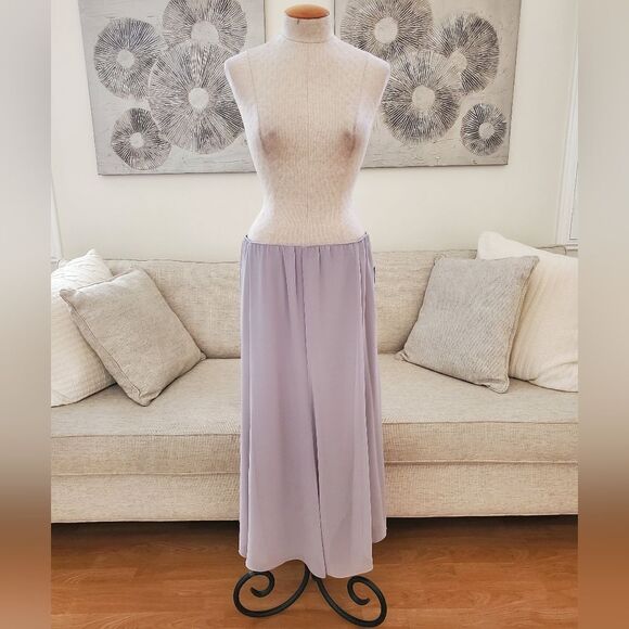 ALEX EVENINGS | Chiffon Tea-length Skirt - [size 1X, Dove Grey] - Picture 2 of 10